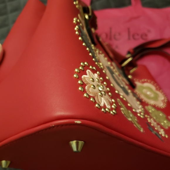 Athena Floral Studded Handbag - Picture 4 of 4